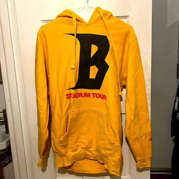 Justin Bieber Stadium Tour Yellow hooded sweatshirt - Picture 1 of 3